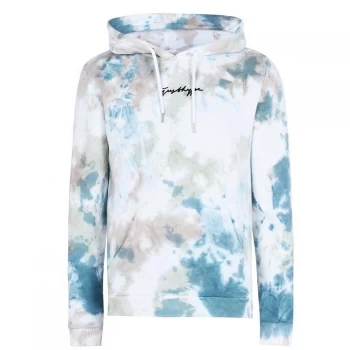 Image of Hype Khaki Tie Dye Scribble Logo Mens Hoodie - Khaki