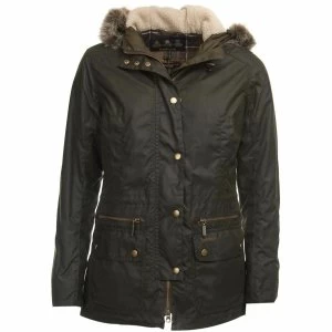 Image of Barbour Womens Kelsall Wax Jacket Olive 8
