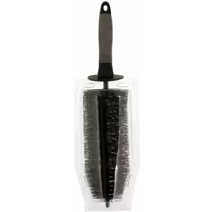 Image of Charles Bentley - Garden Tools Lawnmower Cleaning Alloy Wheel Tyre Brush - BLACK, GREY