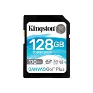 Image of Kingston 128GB SDXC CanvasGo Plus SD Card