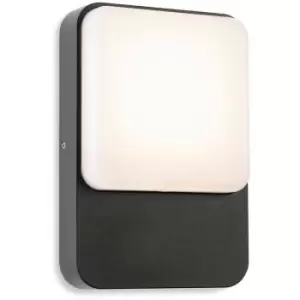 Image of Firstlight Hero LED Wall Light Graphite with White Polycarbonate Diffuser IP54