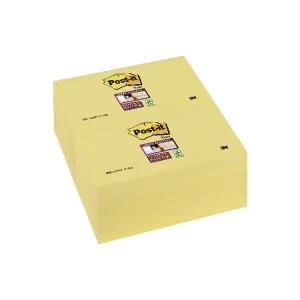 Image of Post-it Super Sticky 76x127mm Canary Yellow Pack of 12 655-12SSCY