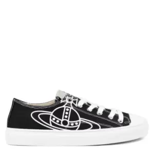 Image of VIVIENNE WESTWOOD Plimsoll 2.0 Low Canvas Trainers - Black
