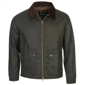 Image of Barbour Mens Dom Wax Jacket Sage Medium