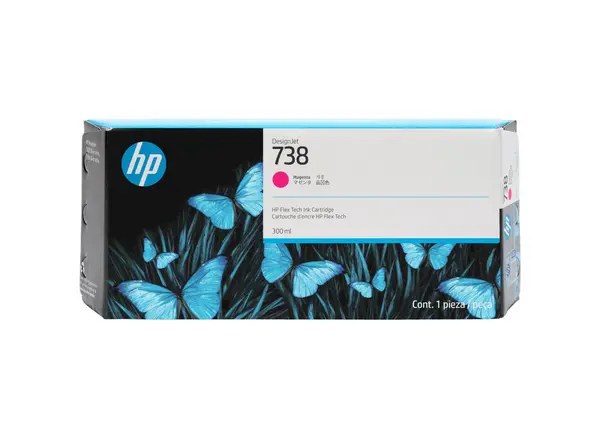 Image of HP 738 300-ml Magenta DesignJet Ink Cartridge