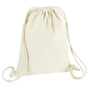 Image of Westford Mill Revive Recycled Drawstring Bag (One Size) (Natural)