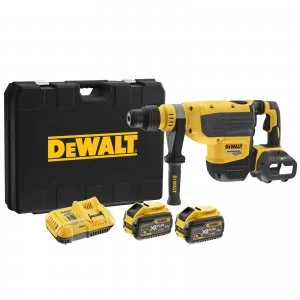 Image of DEWALT DCH733 54V XR Flexvolt SDS Max Rotary Hammer 2 x 9ah Li-ion Charger Case