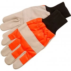Image of ALM Chainsaw Safety Gloves Left Hand Protection One Size
