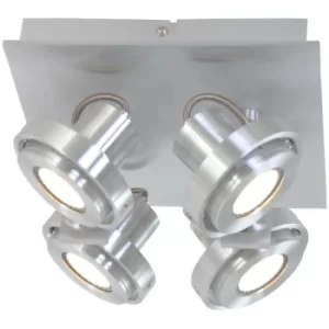 Image of Sienna Quatro Spotlight Clusters Steel Brushed