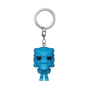 Image of Retro Toys Mattel RockEmSockEmRobot Blue Funko Pop! Keychain