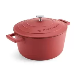 Image of Red Cast Aluminium Casserole Dish, 4L