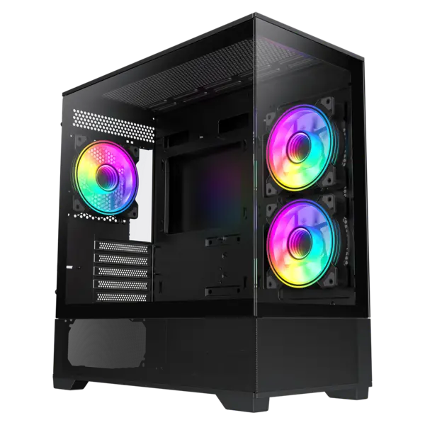 Image of GameMax Vista Mini 3 Mid Tower Gaming Case - Black