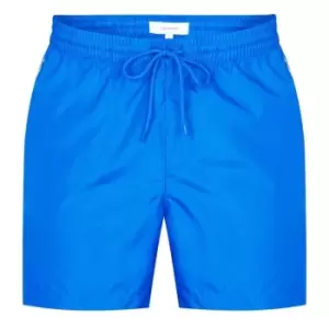 Image of Calvin Klein Medium Tape Swim Shorts Mens - Blue