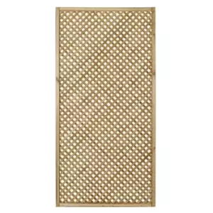 Image of Forest 5'11 x 2'11 Wisley Diamond Lattice Panel (1.8m x 0.9m) - Natural Timber