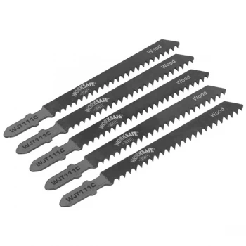 Image of Worksafe WJT111C Jigsaw Blade Soft Wood & Plastics 75mm 9tpi - Pac...