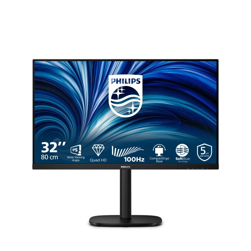 Image of Philips 3000 series 32B2N3500/00 computer monitor 80cm (31.5") 2560 x 1440 pixels Quad HD LCD Black 32B2N3500/00