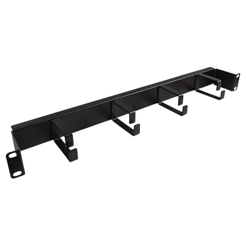 Image of FDL 4 RING 19" RECESSED CABLE MANAGEMENT BAR - BLACK - 1U