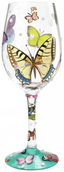 Image of Lolita Butterfly Wishes Wine Glass.