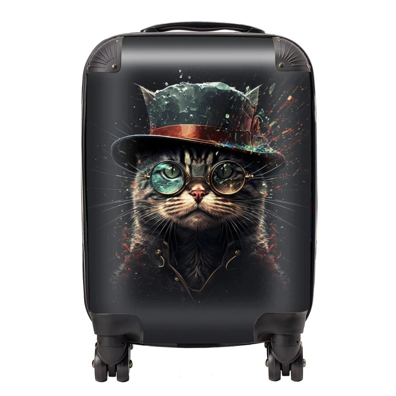 Image of Warren Reed - Designer Cat Splashart Suitcase Size: Medium Multicolor Unisex Medium