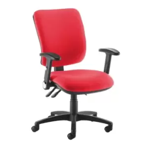 Image of Dams MTO Senza High Back Operator Chair with Folding Arms - Bridgetown Purple