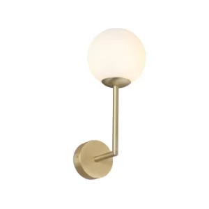 Image of Gala Bathroom Globe Wall Lamp Satin Gold 1x g9 IP44