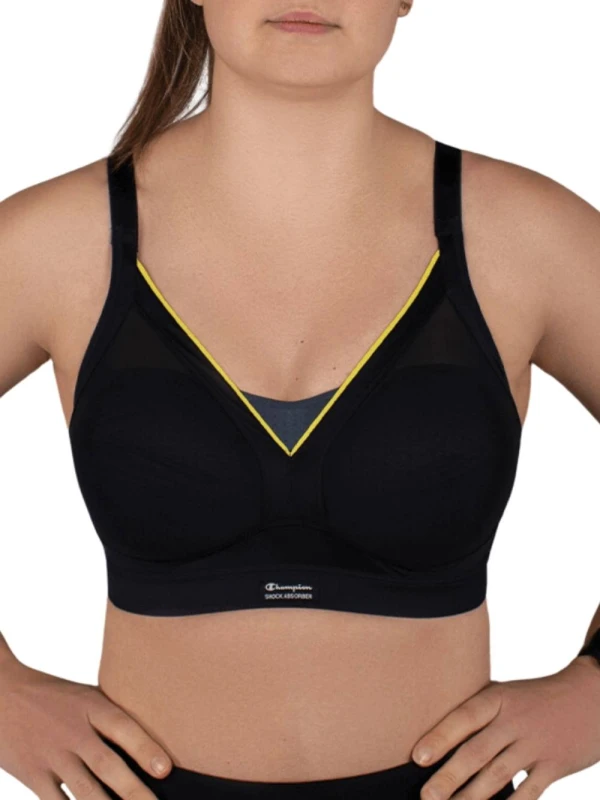 Image of Shock Absorber Womens Shaped Support Sports Bra in Black Size: 38F Black Female 38F