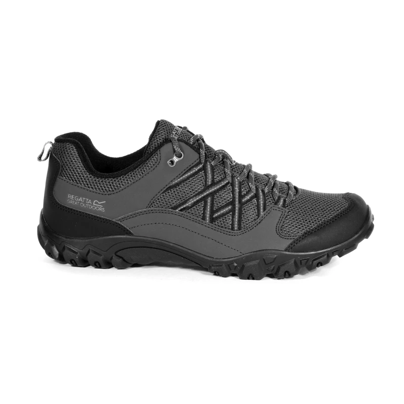 Image of Regatta Mens Langdle Waterproof Walking Shoes Black/Briar male 6 (39)
