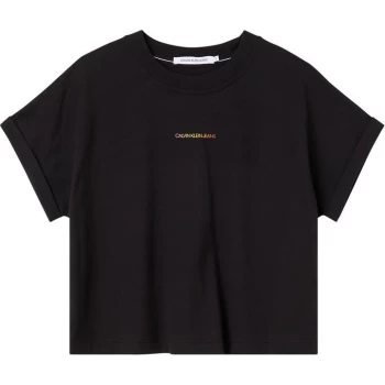 Image of Calvin Klein Jeans Gradient Back Logo T Shirt - CK BLACK BEH