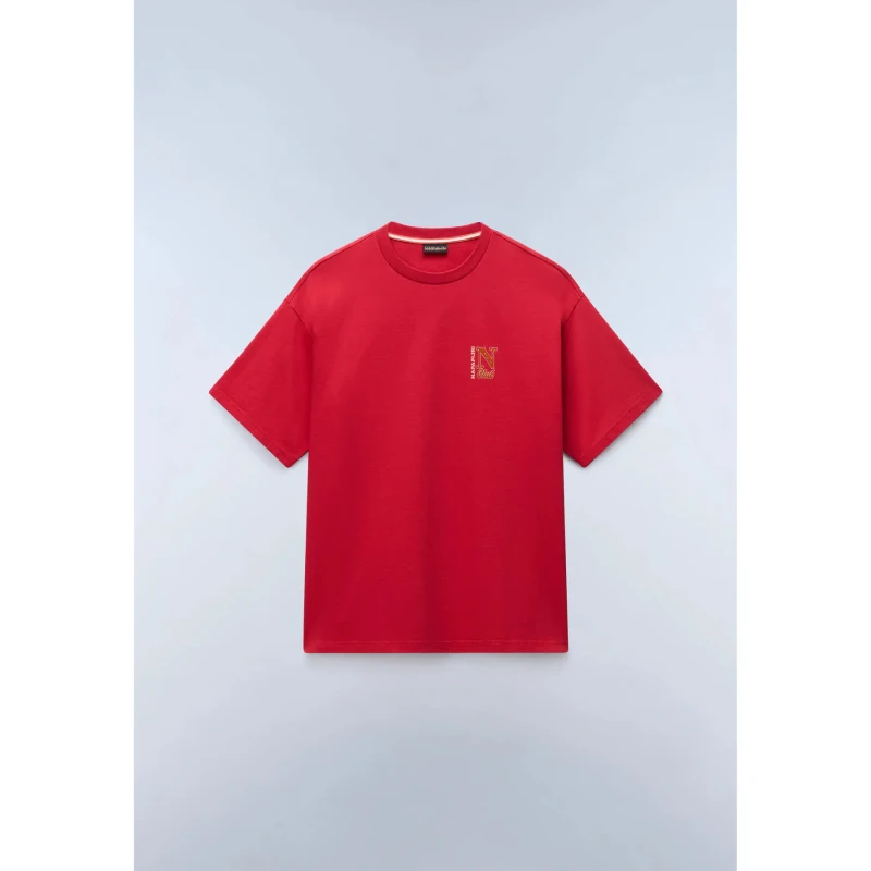 Image of T-Shirt Napapijri Fluorite Rouge Male 2XL