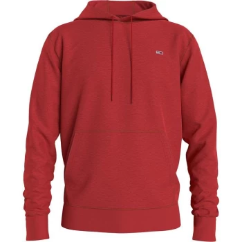 Image of Tommy Jeans Regular Fleece Hoodie - Deep Crimson