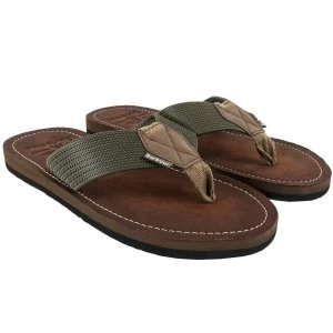 Image of Barbour Mens Toeman Beach Sandals Olive 8