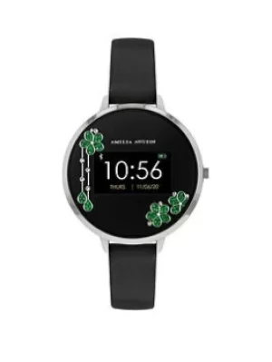 Image of Amelia Austin Crystal Cascade Ladies Smart Active & Fitness Watch, Black, Women