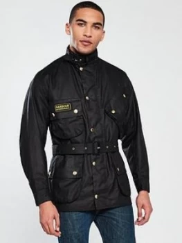 Image of Barbour International Original Wax Jacket - Black Size M Men