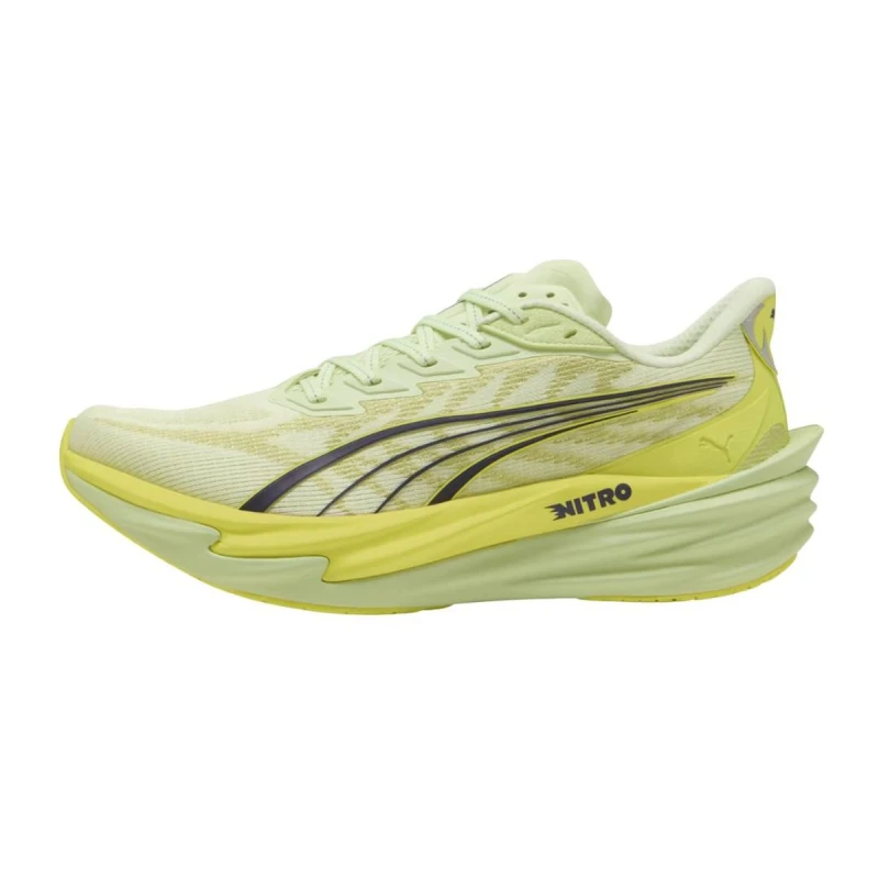 Image of Puma Deviate NITRO 4 Yellow Black SS26 Shoes, Size 42 - EUR