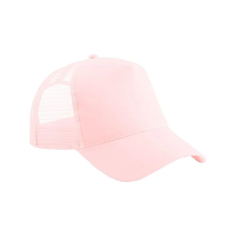 Image of Beechfield Snapback Trucker Cap in Light Pink Light Pink Unisex One Size