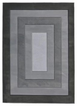Image of Melrose Daytona Border Rug - 80x150cm - Grey