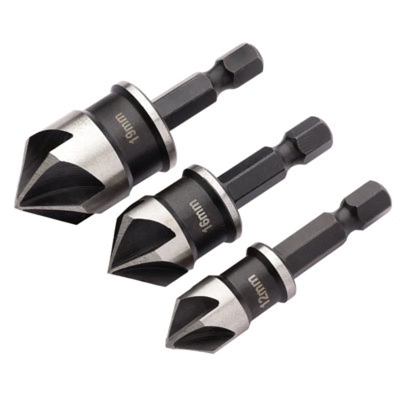 Image of Draper 3 Piece Countersink Bit Set CSBSET1