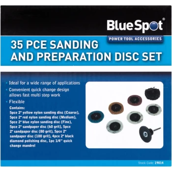 Image of 19014 35 Piece 2' Sanding Disc Kit - Bluespot