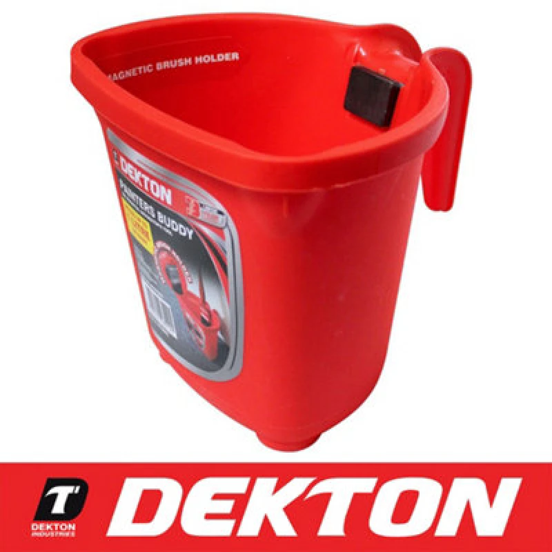 Image of Dekton Painters Buddy Decorate Paint Caddy Bucket Magnetic Brush Holder 1L