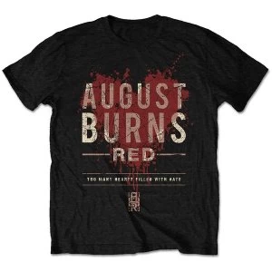 Image of August Burns Red - Hearts Filled Unisex Medium T-Shirt - Black