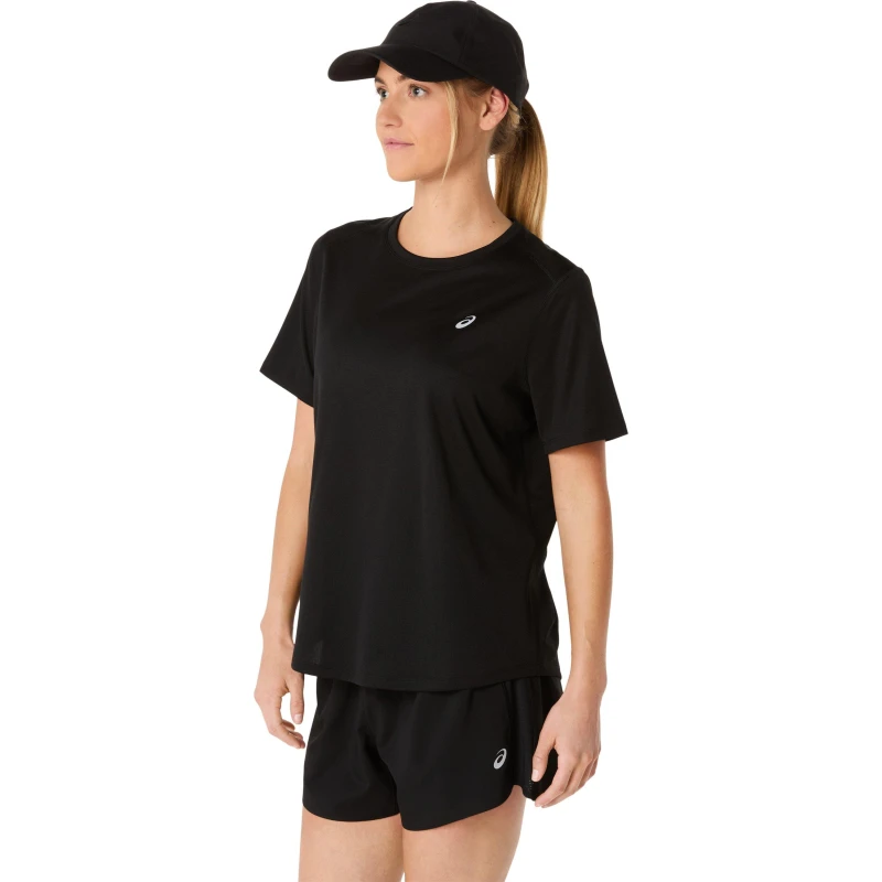 Image of Asics Core Ss Top Running Womens Black female 10 (S)