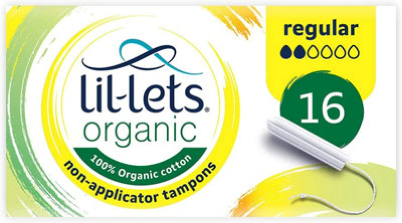 Image of Lil-Lets Organic Regular Non-Applicator Tampons, 12 Pack Of 16 Tampons
