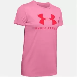 Image of Under Armour Sportstyle Short Sleeved T Shirt - Pink