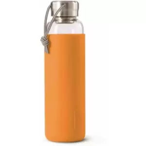 Image of Black+Blum Glass Leak-Proof, Lightweight Travel Water Bottle with Protective Sleeve, Orange, 600ml / 20fl oz