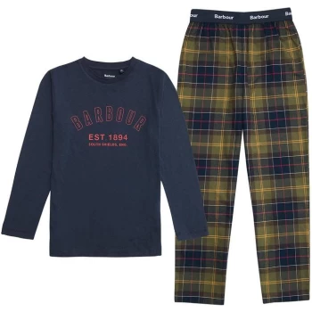 Image of Barbour Boys Leo Pyjama Set - Tartan TN11