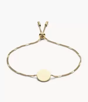 Image of Fossil Women Disc Gold-Tone Stainless Steel Bracelet