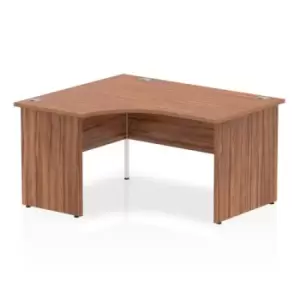 Image of Impulse 1400mm Left Hand Desk Walnut Top Panel End Leg