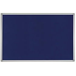 Image of Bi-Office Maya Blue Fire Retardant Felt Board with Plastic Frame 2400 x 1200 mm