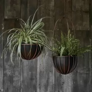 Image of Ivyline Indoor Kensington Copper Tall Hanging Planter - H60Cm X D24Cm