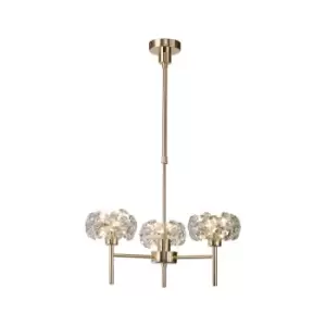 Image of Salisbury 3 Light G9 Telescopic Light With French Gold And Crystal Shade